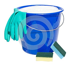 Cleaning bucket isolated photo