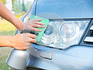 Cleaning the car