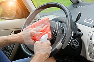 Cleaning car interior