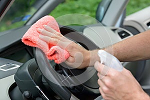 Cleaning car interior