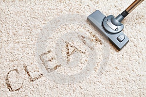 Cleaning carpet hoover