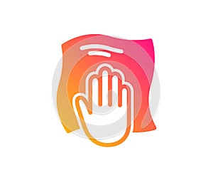 Cleaning cloth icon. Wipe with a rag. Vector