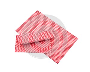 Cleaning Cloth Isolated, Pink Wipe Rag, Cleaning Microfiber Towel, Wiping Cotton Napkin, Microfibre Fabric