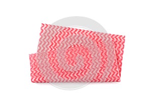 Cleaning Cloth Isolated, Pink Wipe Rag, Cleaning Microfiber Towel, Wiping Cotton Napkin, Microfibre Fabric