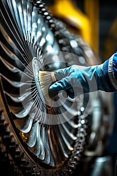 Cleaning Engine Compressor Blades