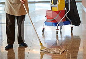 Cleaning floor photo
