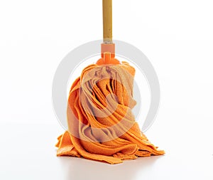 Cleaning floor mop isolated against white background