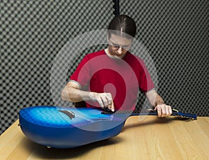 Cleaning the guitar