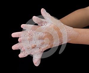 Cleaning hands