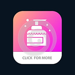 Cleaning, House, Keeping, Product, Spray Mobile App Button. Android and IOS Glyph Version