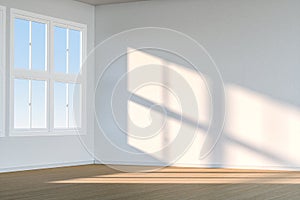 The cleaning house and the sunshine from the window, 3d rendering