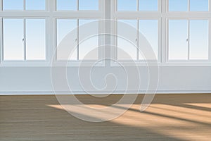 The cleaning house and the sunshine from the window, 3d rendering