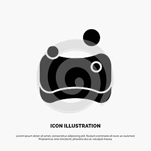 Cleaning, Hygienic, Sponge solid Glyph Icon vector