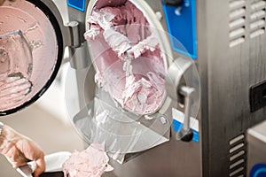 Cleaning ice cream maker machine