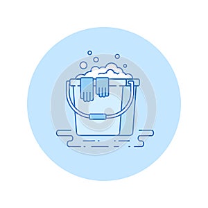 Cleaning icon in lineart style