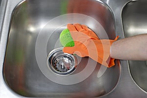 Cleaning Kitchen Sink