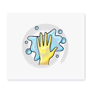 Cleaning napkin color icon
