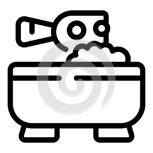 Cleaning pet litter scoop icon outline vector. Litterbox sanitize equipment