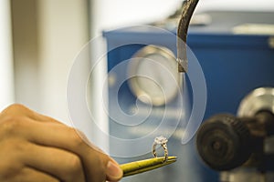 Cleaning of precious diamond ring