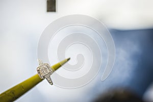 Cleaning of precious diamond ring