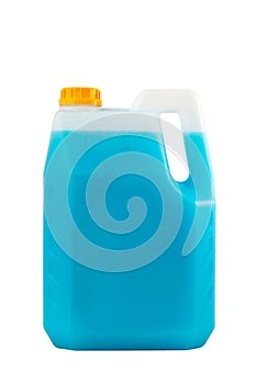 Cleaning products. Detergent plastic bottle isolated