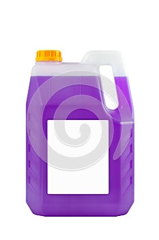 Cleaning products. Detergent plastic bottle isolated