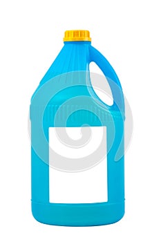 Cleaning products. Detergent plastic bottle isolated