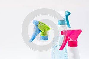 Cleaning products isolated