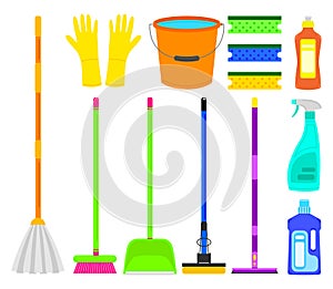 Cleaning products and items set