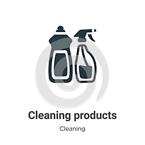 Cleaning products vector icon on white background. Flat vector cleaning products icon symbol sign from modern cleaning collection