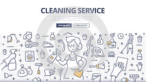 Cleaning Service Doodle Concept