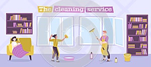 Cleaning Service Flat Banner