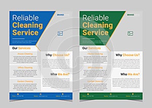 Cleaning Service flyer template. Cleaning service promotional poster flyer template. Cleaning service flyer example. Cleaning