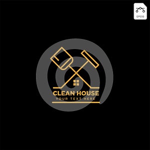 cleaning service house eco logo template vector illustration icon element