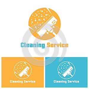 Cleaning service isolated vector logo template