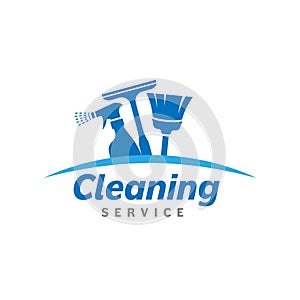 Cleaning service logo design template vector. Suitable logo for cleaning service and window cleaner company