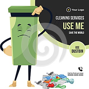 Cleaning services use me save the world banner design