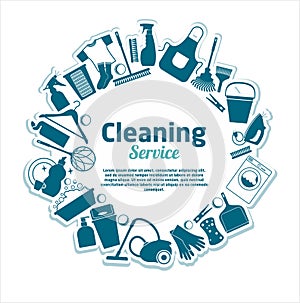 Cleaning services vector illustration.