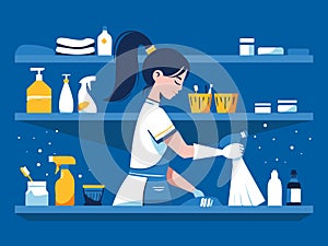 Cleaning services vector illustration. Professional Cleaning and Housekeeping Services