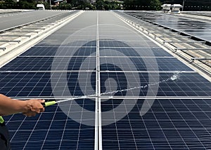 Cleaning solar photovoltaic (PV) panels activity