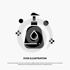 Cleaning, Spray, Clean solid Glyph Icon vector