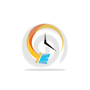 Cleaning time illustration logo design