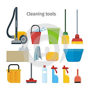 Cleaning Tools Isolated. House Washing Equipment.