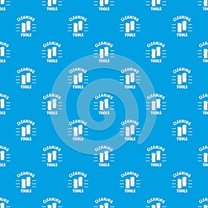 Cleaning tools pattern vector seamless blue