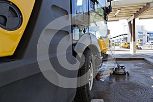 A cleaning veichle with details