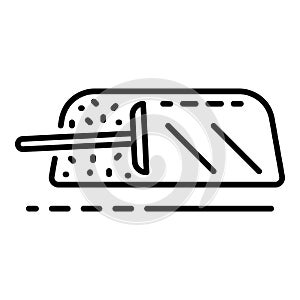 Cleaning windscreen icon, outline style