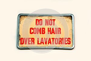 Cleanliness Encouraged From Vintage Sign