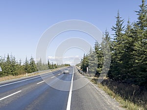 Cleanliness and quality of the roads in the highway region and afforestation and landscaping on the roadsides photo