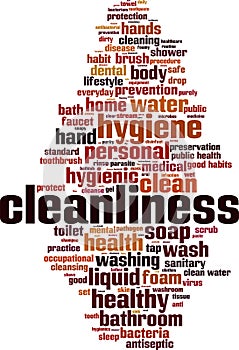 Cleanliness word cloud
