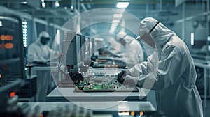 Electronics Manufacturing Facility. Industrial Factory Concept